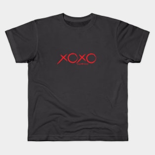 XOXO: Hugs and Kisses in Red Kids T-Shirt